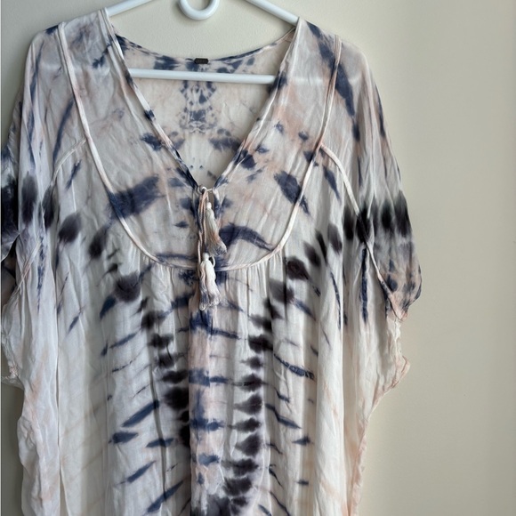 Young Fabulous & Broke Dawn Tie-Dye Tiered Caftan Dress - Size Small - Picture 2 of 4